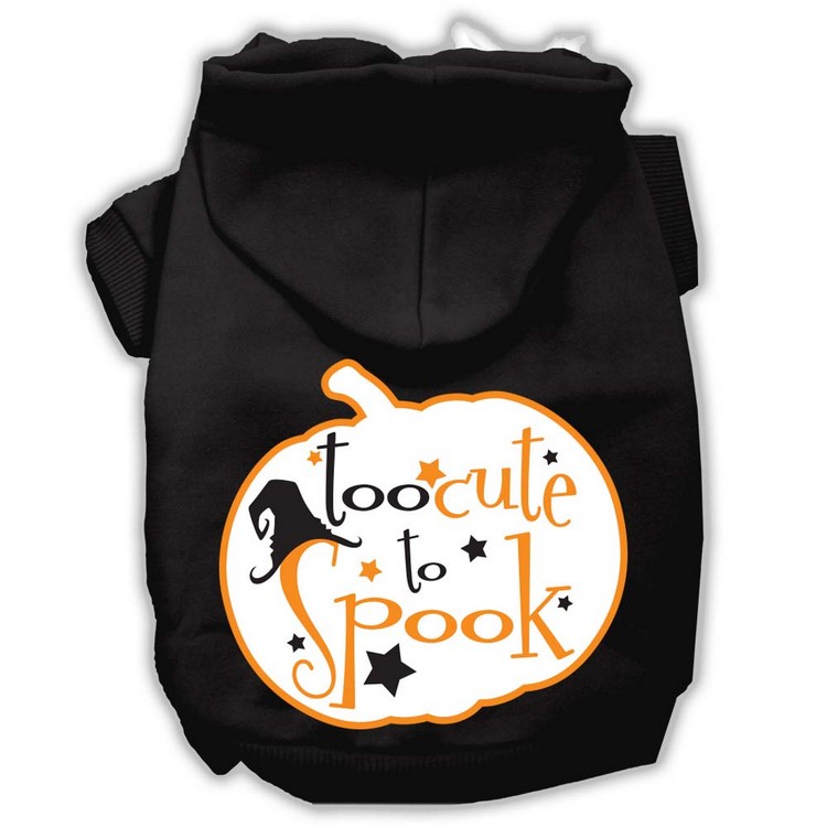 Too Cute to Spook Screenprint Hoodie Black M